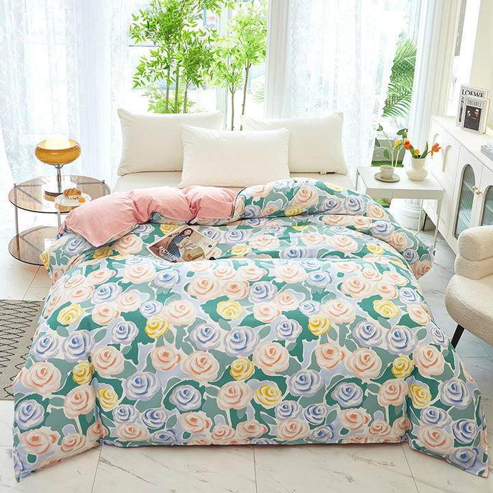 Elegant Floral Patterned Duvet Cover Set