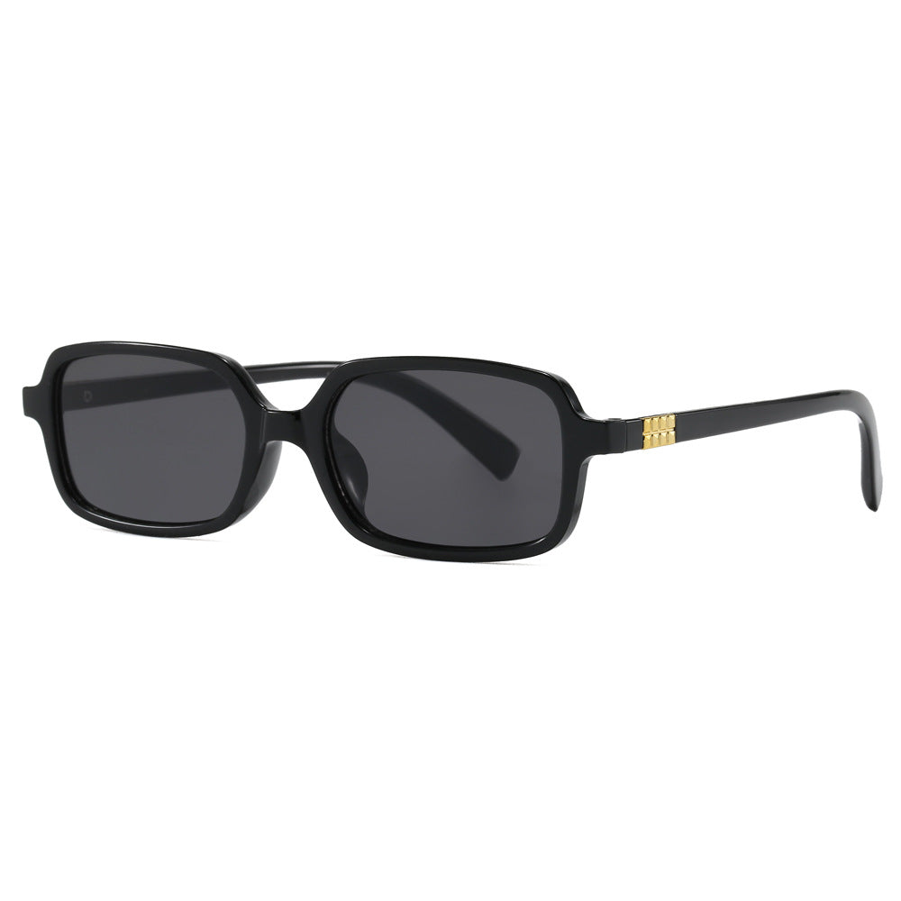 Women's fashionable square glasses with elegant plastic frame and gold accents Stornfield