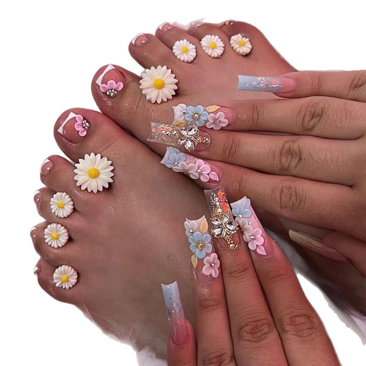 Floral 3D Press-On Nail Art Set Stornfield