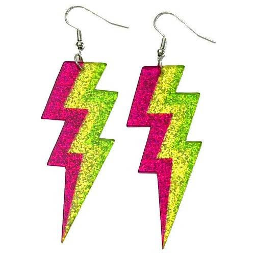 Glittery Lightning Bolt Dangle Earrings Stornfield