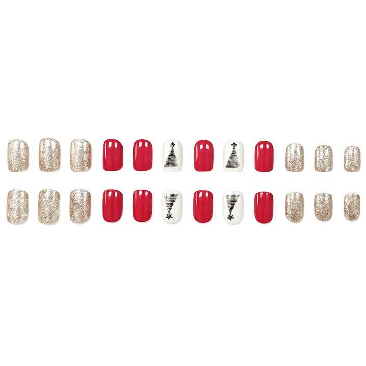 Festive Tree Design Nail Art Stornfield