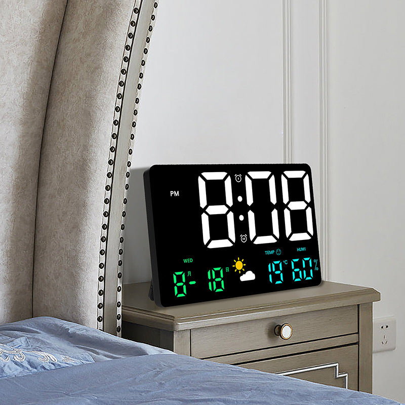 Digital wall decoration clock with temperature and humidity display Stornfield