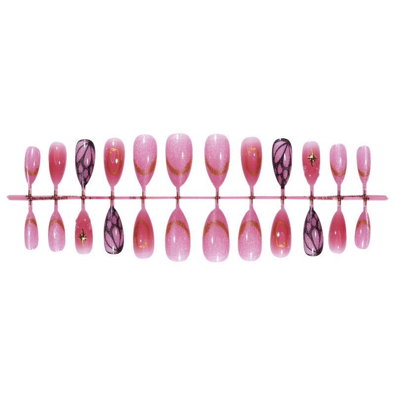 Creative nail art set with rhinestones and glittering accents Stornfield