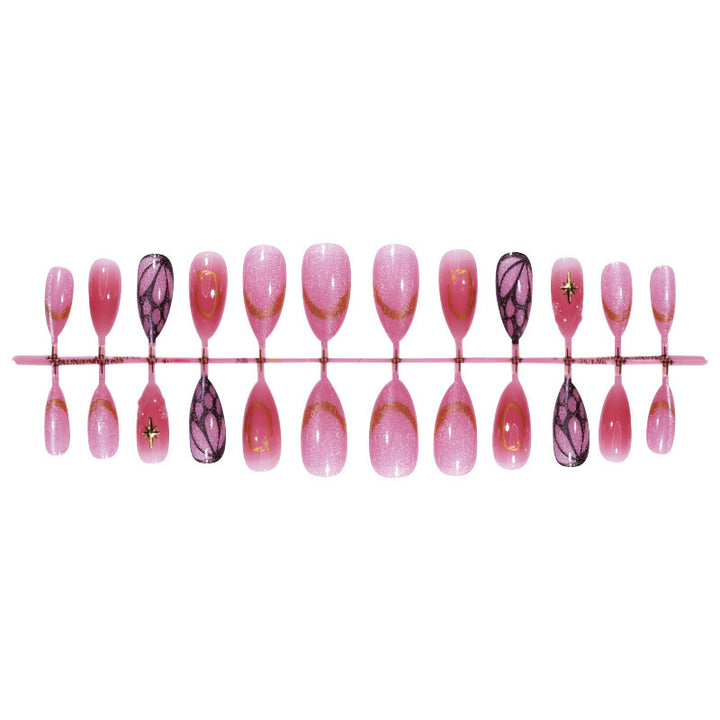 Creative nail art set with rhinestones and glittering accents Stornfield