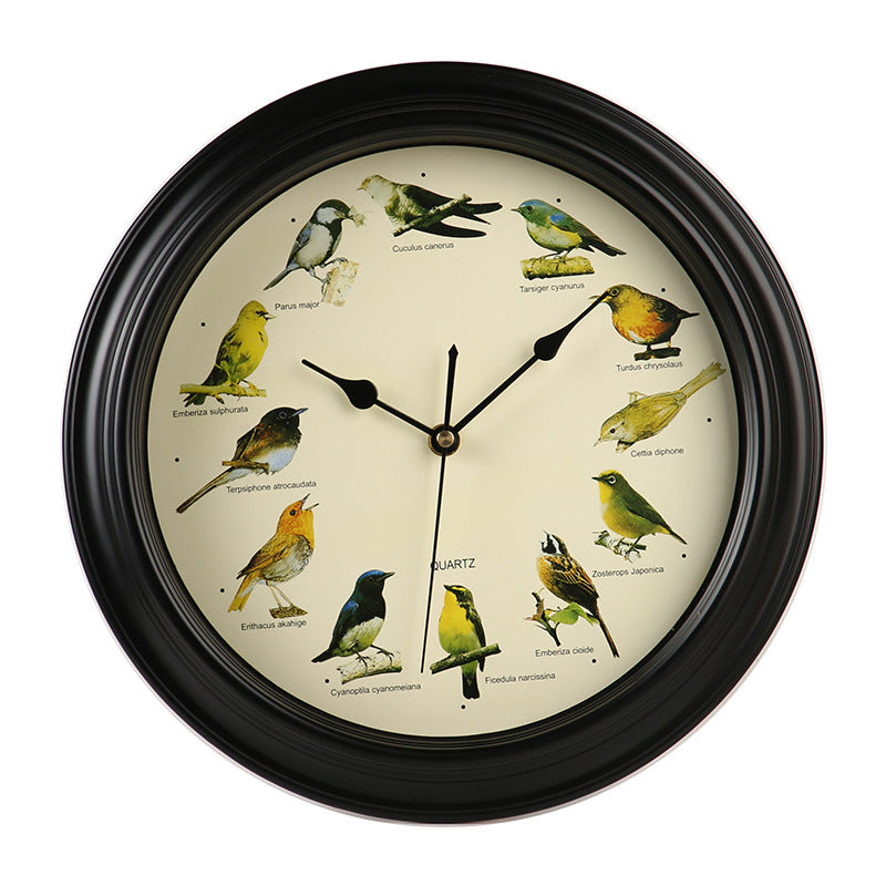 Wall clock with colorful bird design Stornfield