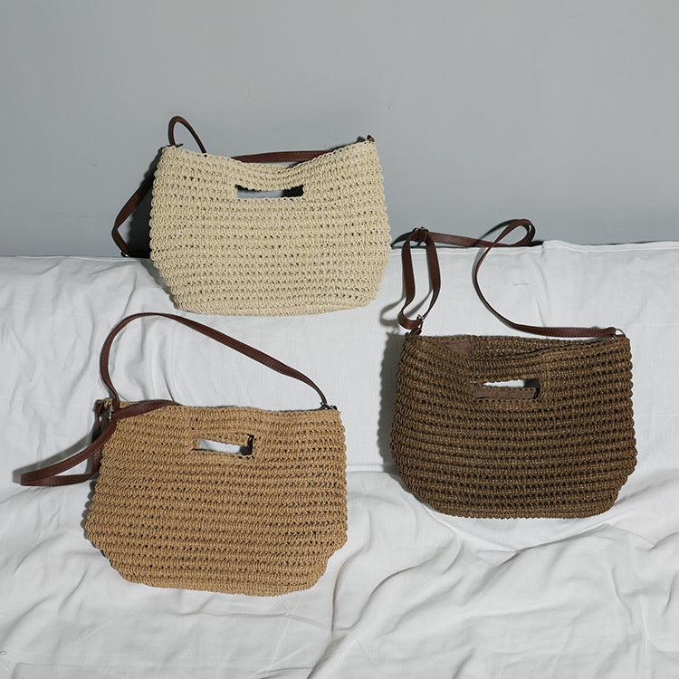 Handbag made of natural cotton with leather handle Stornfield