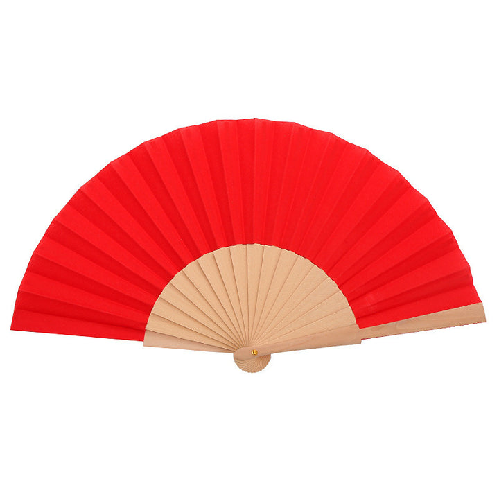 Ladies elegant hand fan made of lightweight fabric with artistic pleat pattern Stornfield