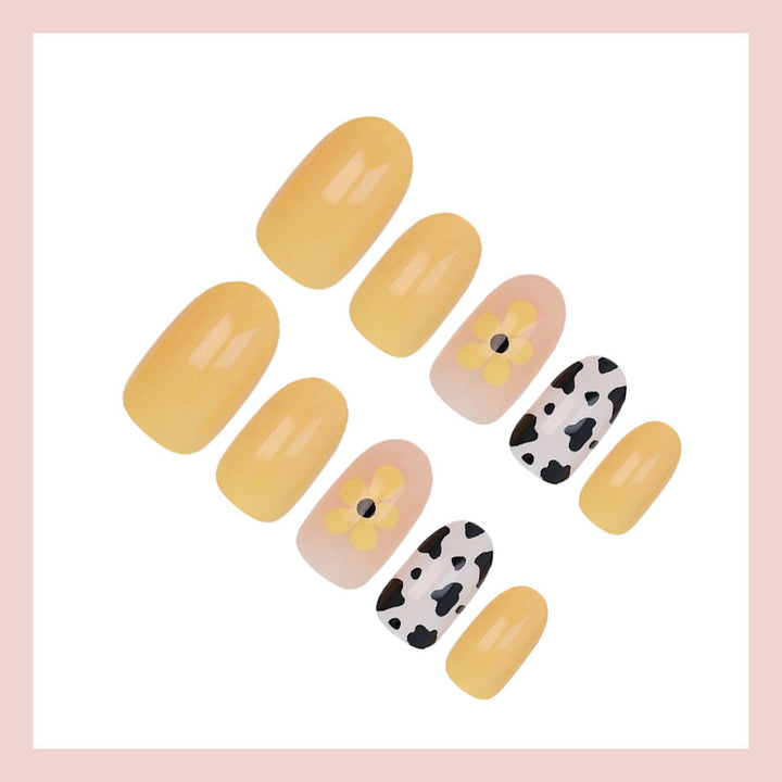 Art nail set with floral and trendy animal patterns Stornfield