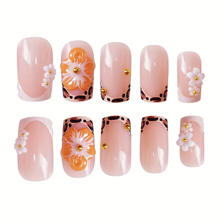 Decorative Floral Press-On Nail Art Stornfield