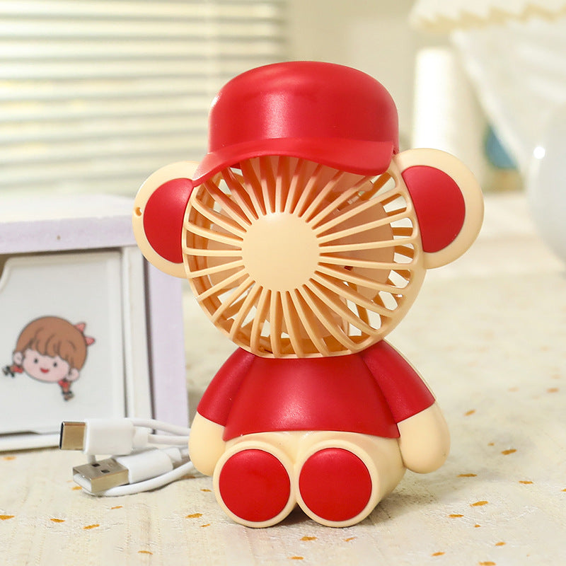Ladies Portable Handheld Fan in Cute Monkey Design Stornfield