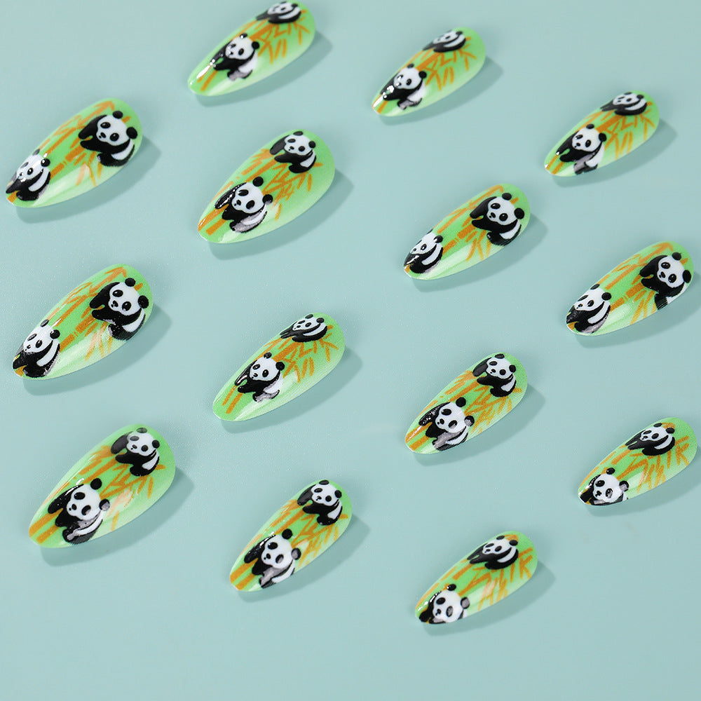 Nail art with cute panda design Stornfield