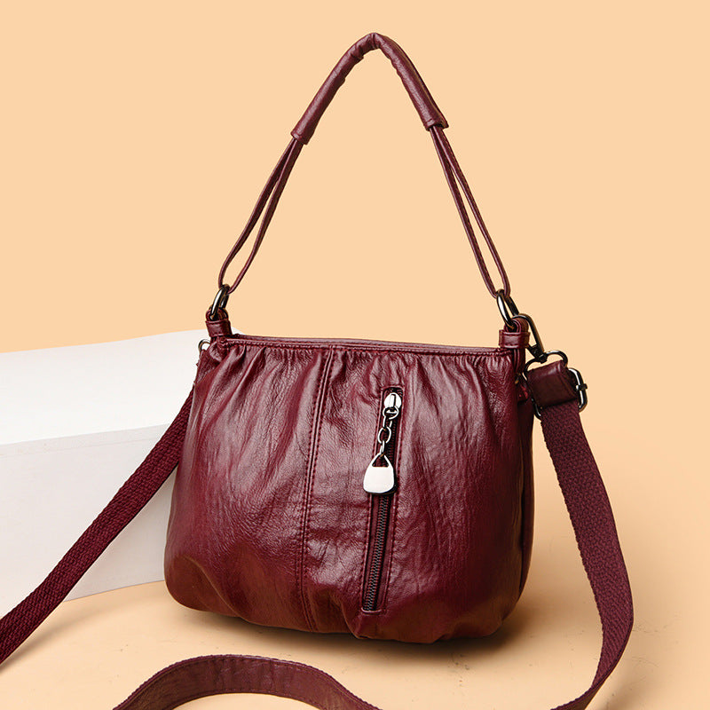Casual Leather Shoulder Bag
