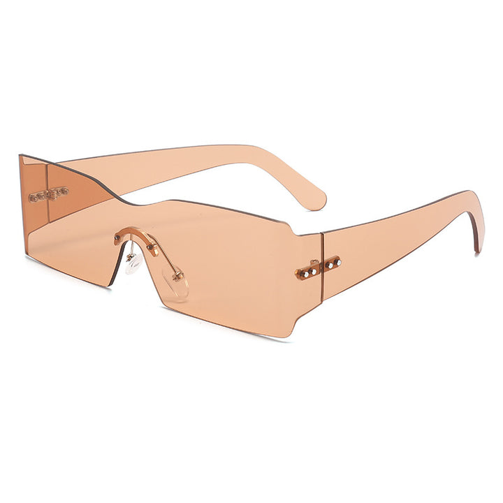 Women's futuristic fashion sunglasses with transparent frame Stornfield