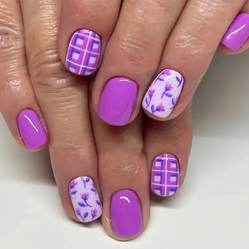 Floral Themed Acrylic Nail Art Stornfield