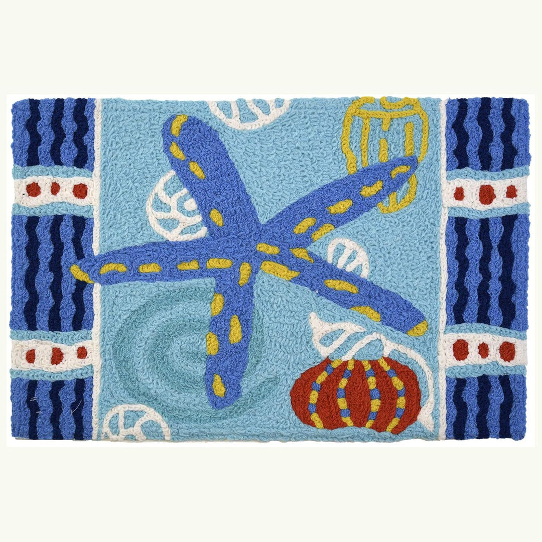 Colorful Coast-Themed Kitchen Mat