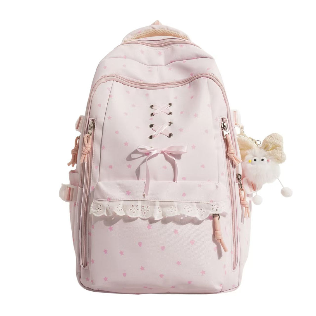 Backpack with Playful Star Motif and Elegant Details Stornfield