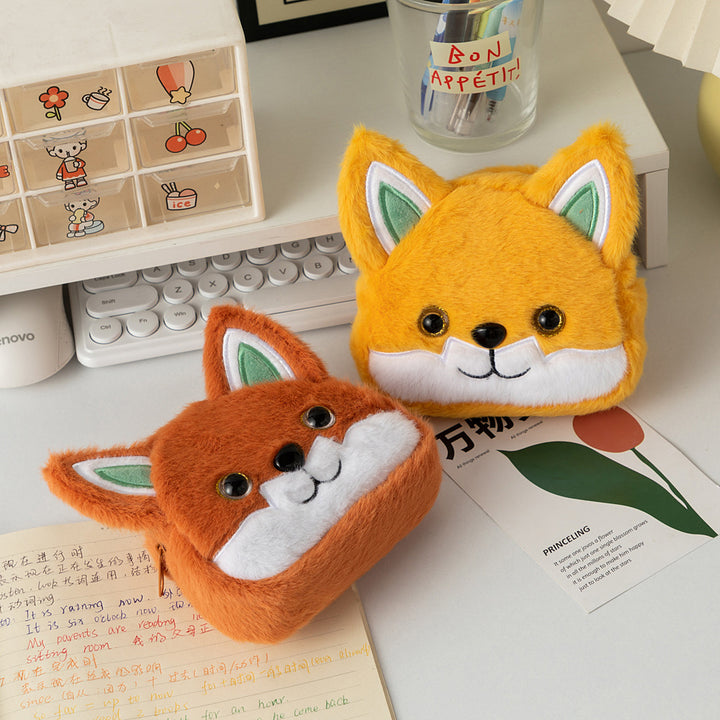 Plush Fox-Shaped Pencil Case Stornfield