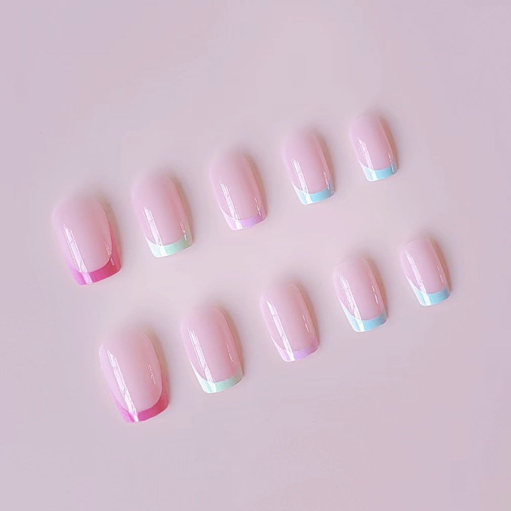 Acrylic nail set with colorful color accents Stornfield