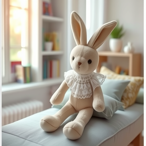 Luxury Plush Bunny Doll with Lace Collar