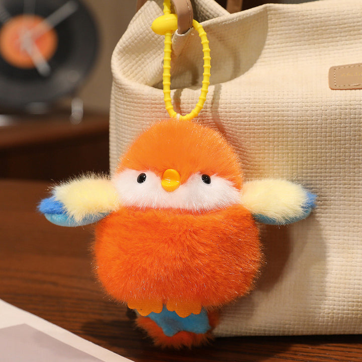 Fluffy Plush Chick Bag Charm Keychain with Flexible Loop Strap Stornfield