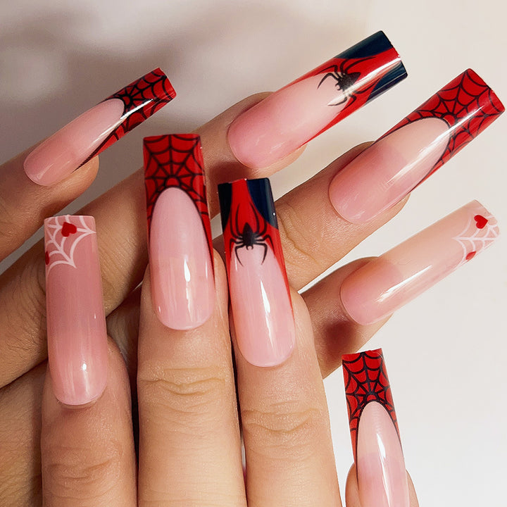Artistic Spider Web Acrylic Nail Enhancements Stornfield