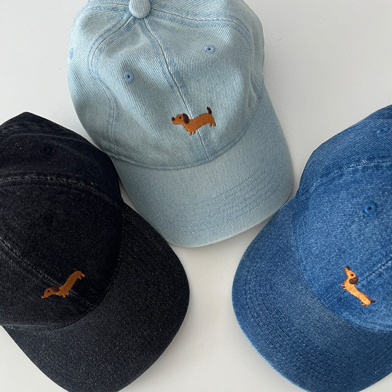 Women's Casual Embroidered Dog Theme Baseball Cap Stornfield