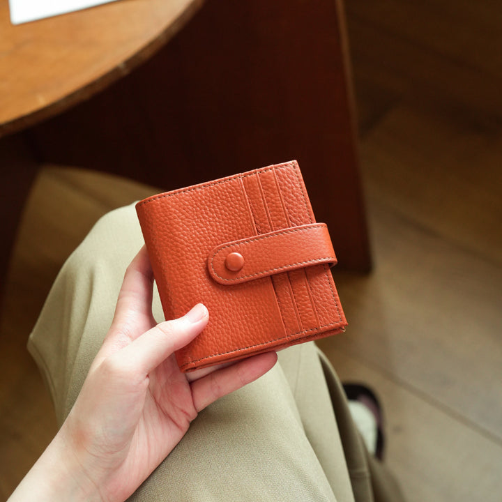Compact Textured Leather Wallet