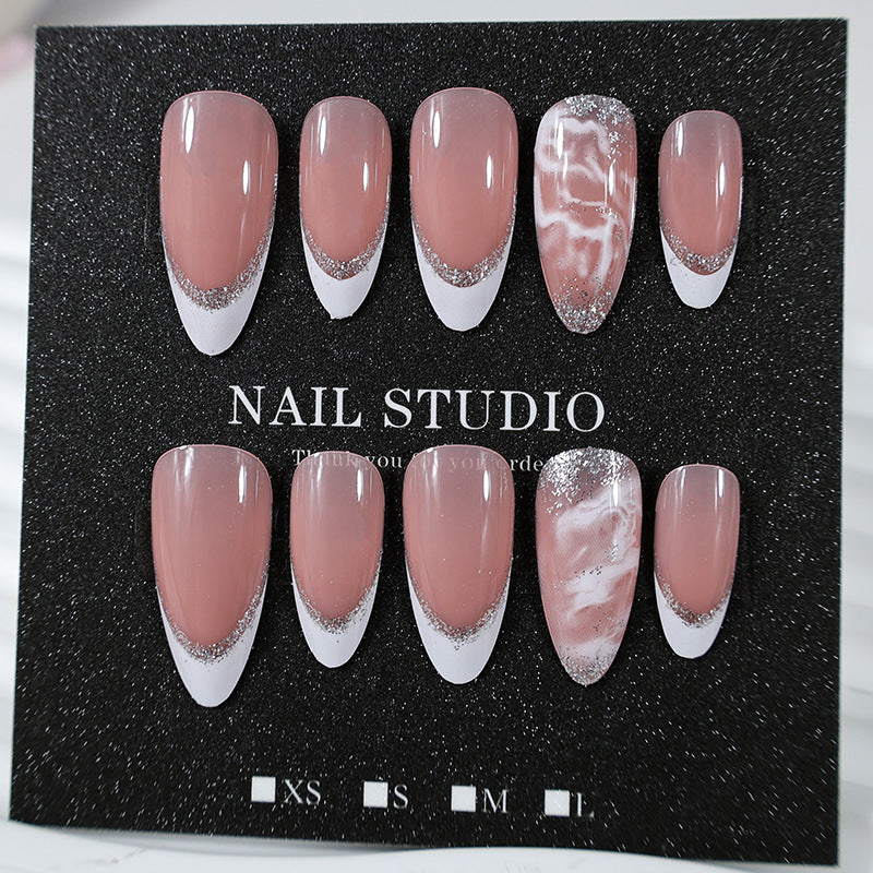 Artificial nails with elegant glitter design Stornfield