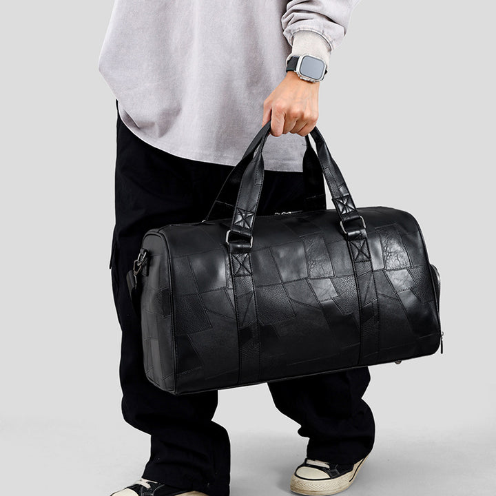 Premium Leather Weekender Duffel Bag Stornfield