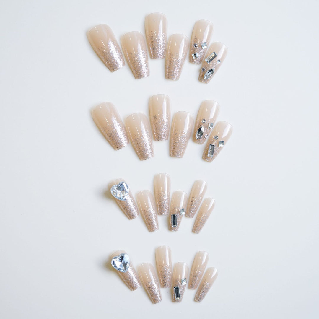 Sparkling Rhinestone Press-On Nail Set Stornfield