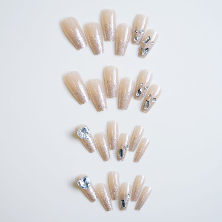 Sparkling Rhinestone Press-On Nail Set Stornfield