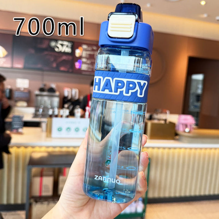 Ladies leak-proof drinking bottle with integrated measuring scale and secure lid Stornfield