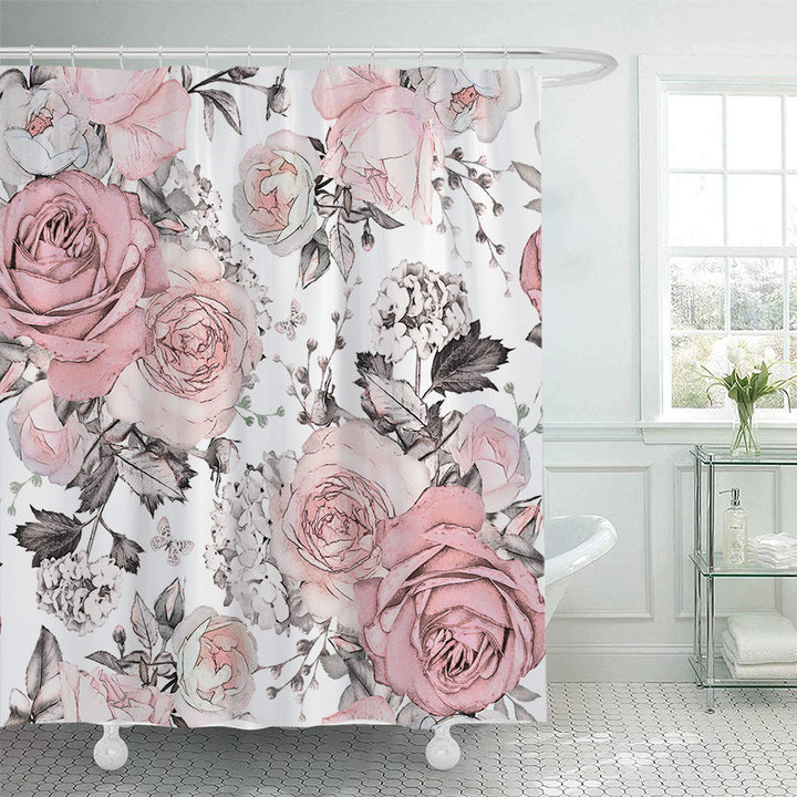 Floral Print Shower Curtain Stornfield