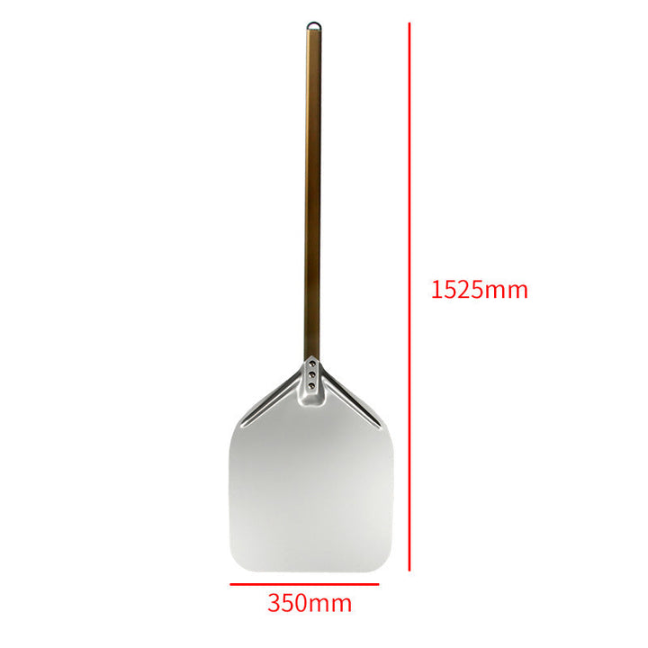 extra-long wooden handled aluminum pizza peel with flat square paddle Stornfield