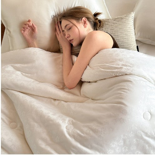 Button-Tufted Quilted Down-Alternative Comforter and Plush Pillow Set