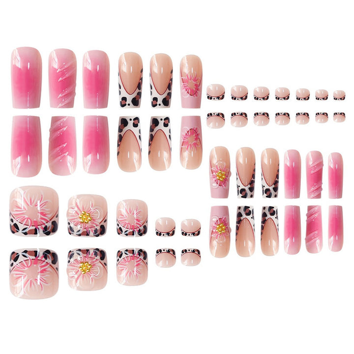 Artistic Floral Press-On Nail Art Stornfield