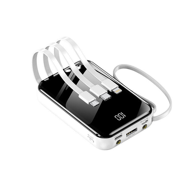 Portable power bank with integrated charging cables and digital display Stornfield