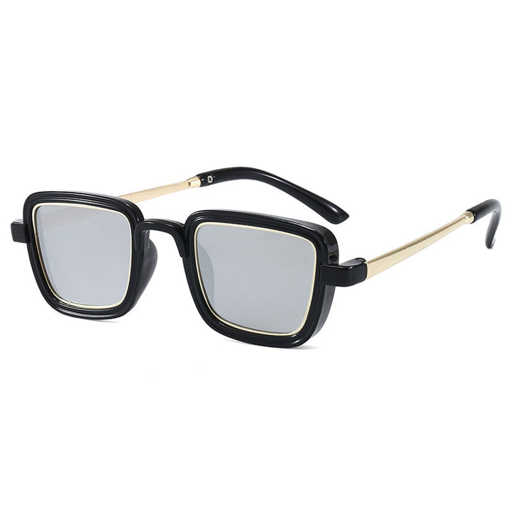 Women's square sunglasses with transparent frame and gold accents Stornfield