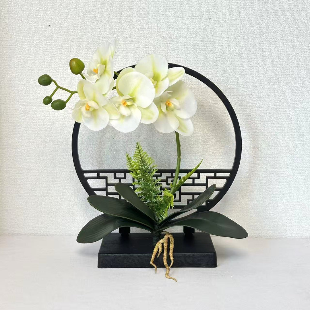 Elegant Faux Orchid Centerpiece for Tabletop Home Decor
