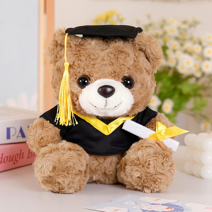 Festive Holiday Plush Bear Decorative Sitting Cuddler with Pom-Scarf & Velour Hat Stornfield