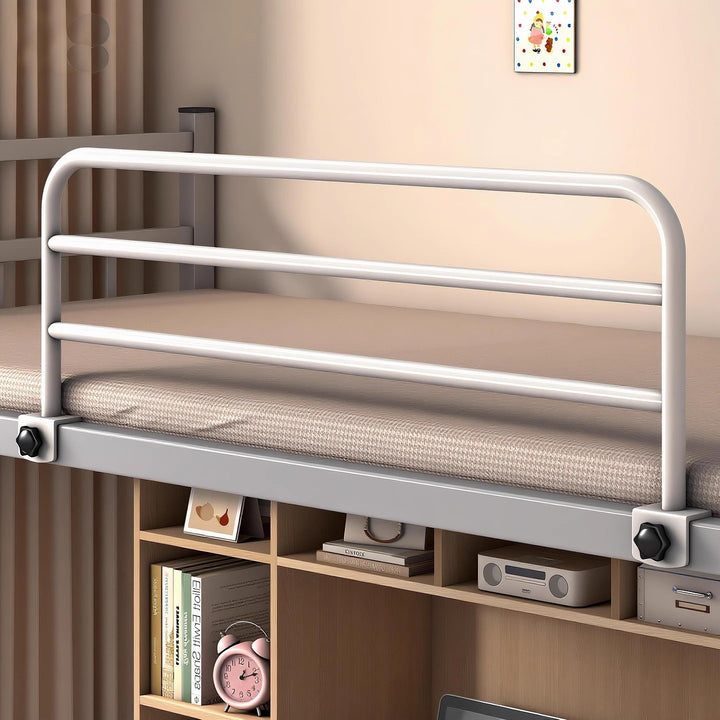 Clamp-On Tubular Bed Guard Rail with Tool-Free Knob Clamp