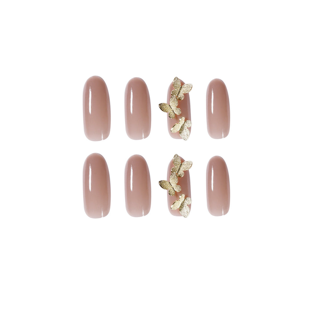 Elegant artificial nails with butterfly design Stornfield