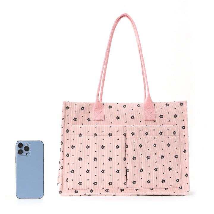 Spacious shopping and everyday bag with modern floral patterns Stornfield