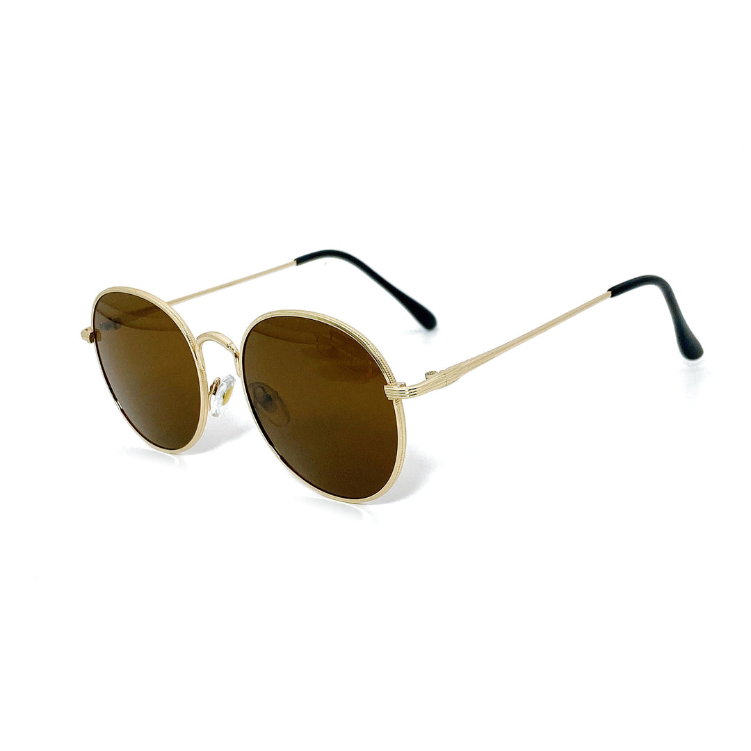 Fashion Round Sunglasses with Golden Frame Stornfield