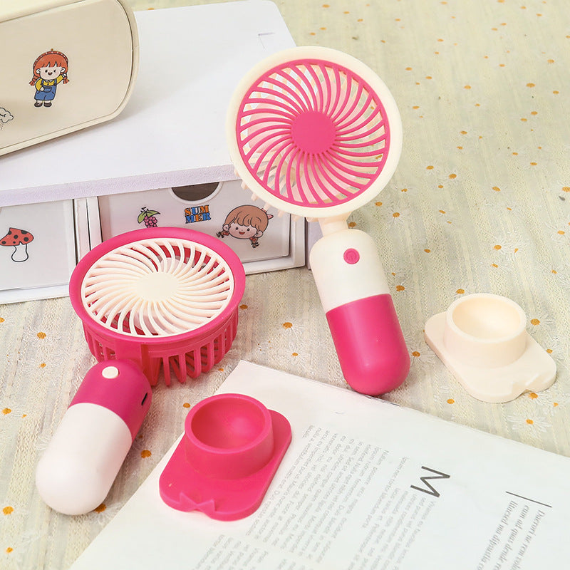 Women portable mini hand fan with USB connection and ergonomic design Stornfield