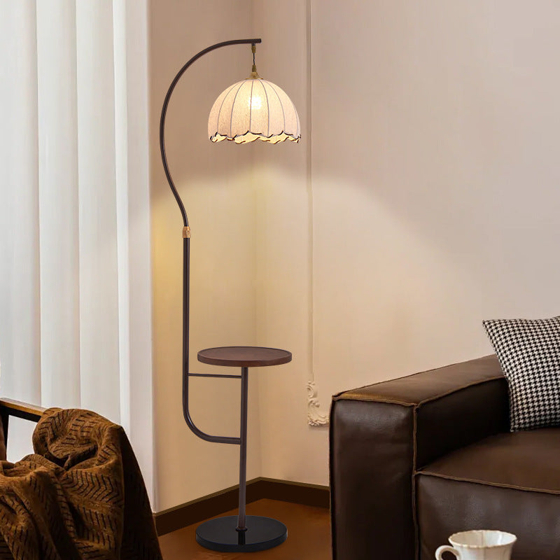 Modern Arc Floor Lamp with Side Table