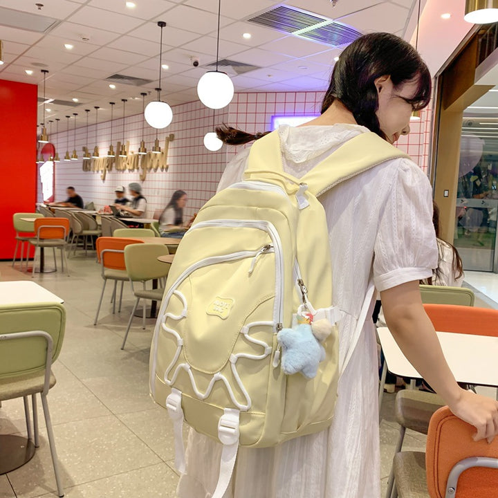 Playful Character Embroidered Backpack Stornfield