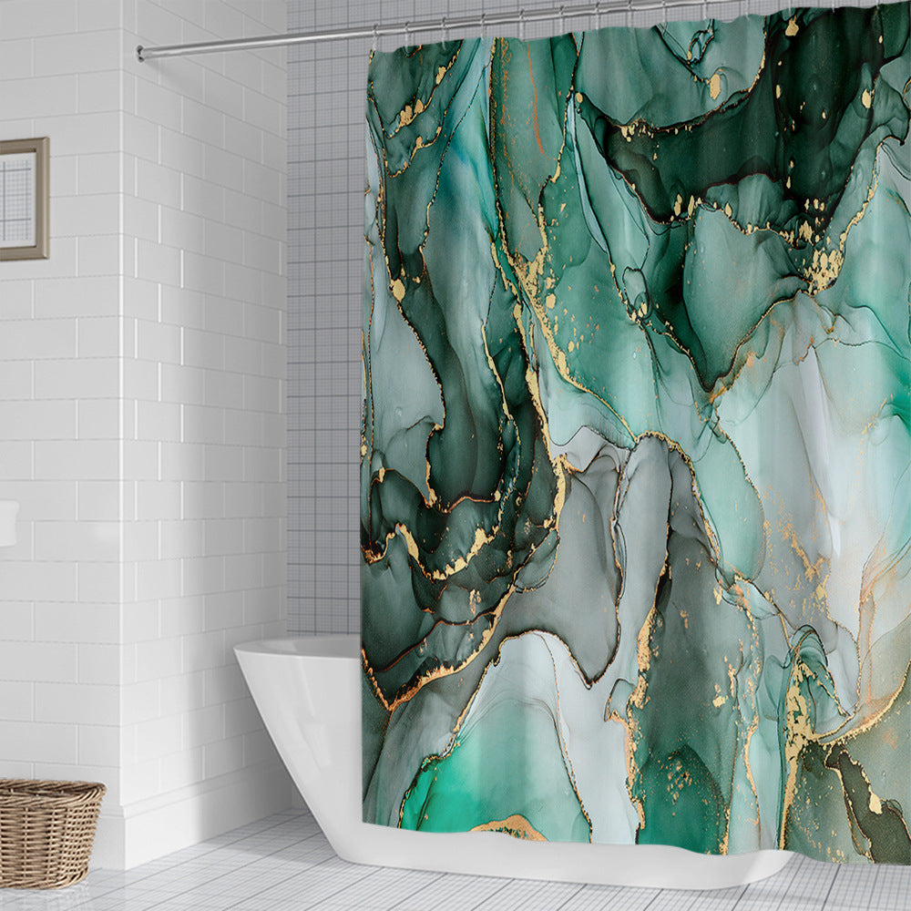 Abstract Marble Design Shower Curtain Stornfield