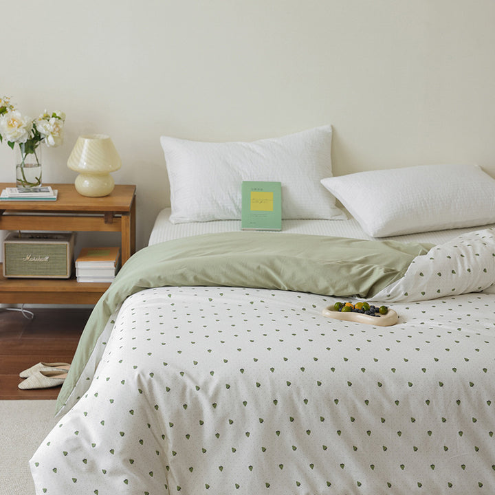 Bedding set made of high-quality cotton satin with duvet cover and pillowcases