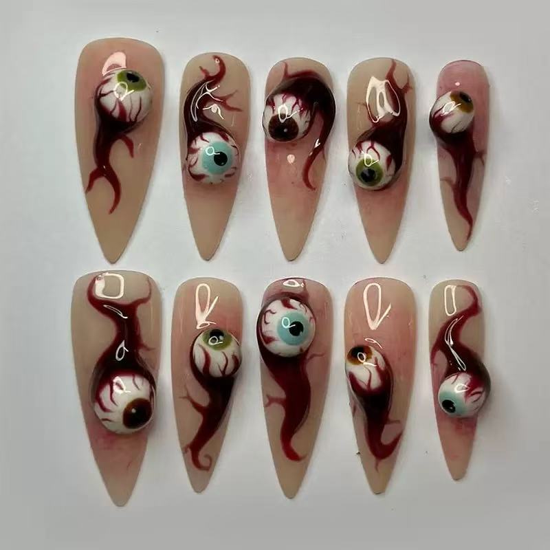 Halloween-Themed Press-On Nail Set Stornfield